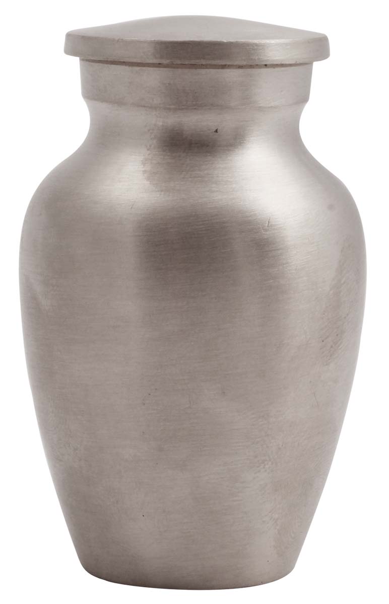 3” Brass Pet Cremation Urn – Steel Color with Matte Finish – Hand-Crafted – Solid Urns for Ashes at Wholesale